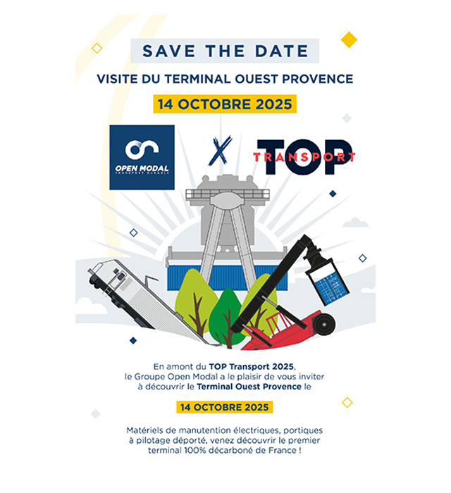 Infographic announcing the visit to Terminal Ouest Provence