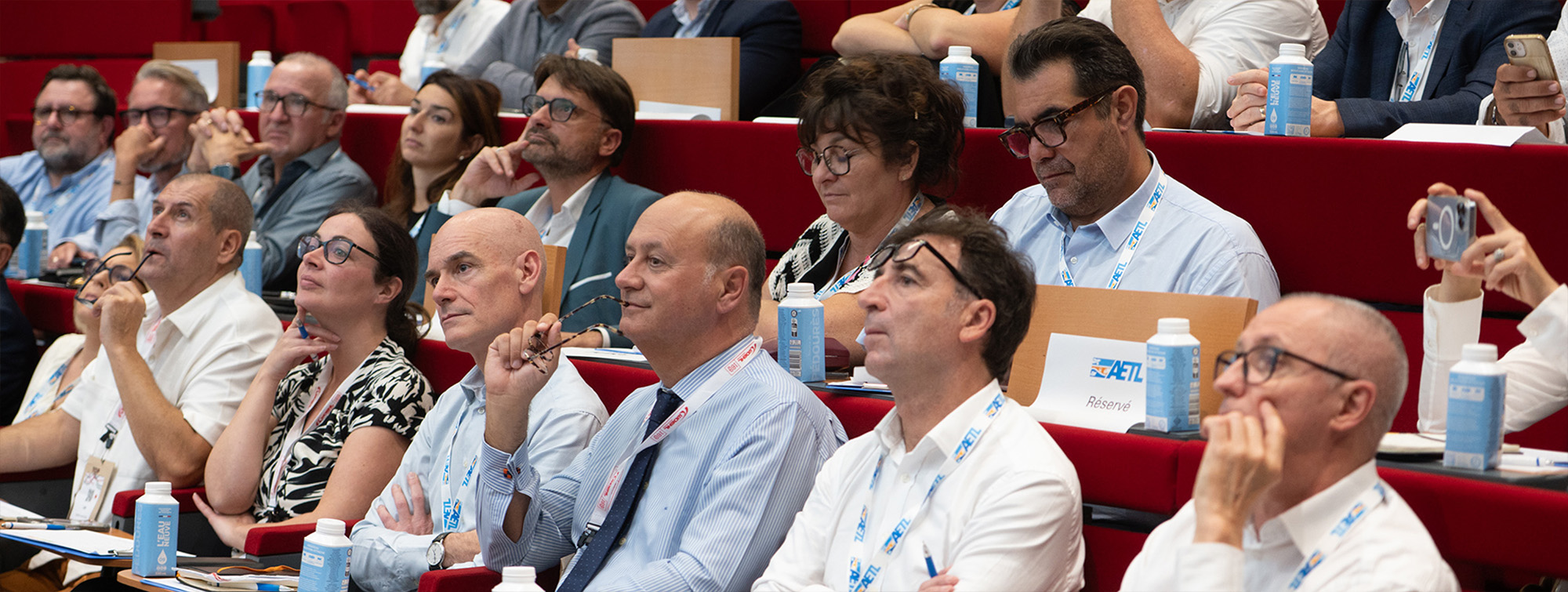 Audience attending a conference at the Marseille trade show