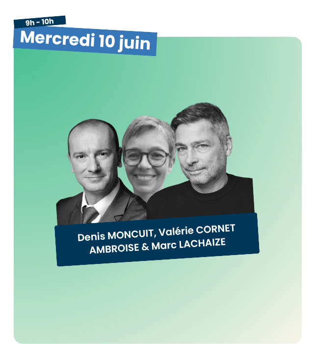 Trois personnes sur un fond vert