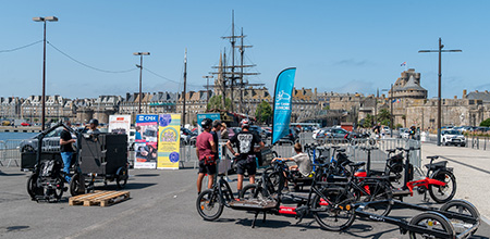 Bikes on the quays of Saint-Malo