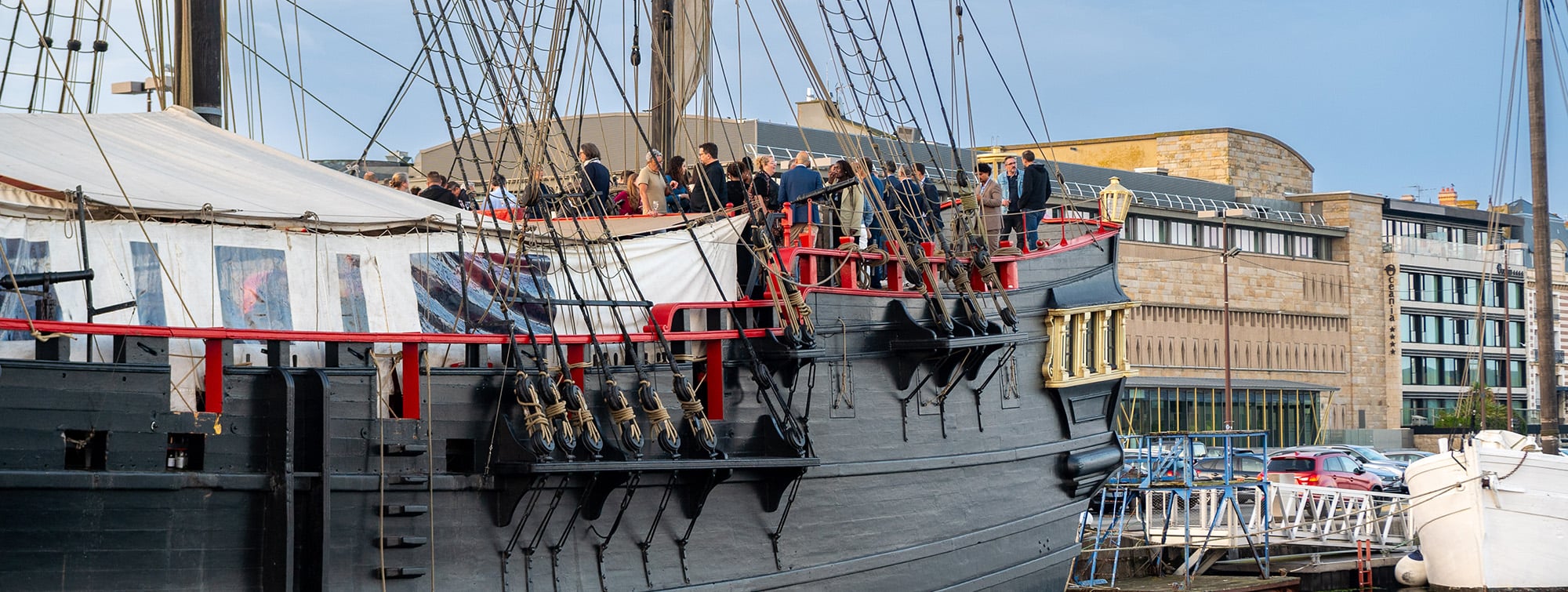 Extérieur d'un bateau à Saint-Malo