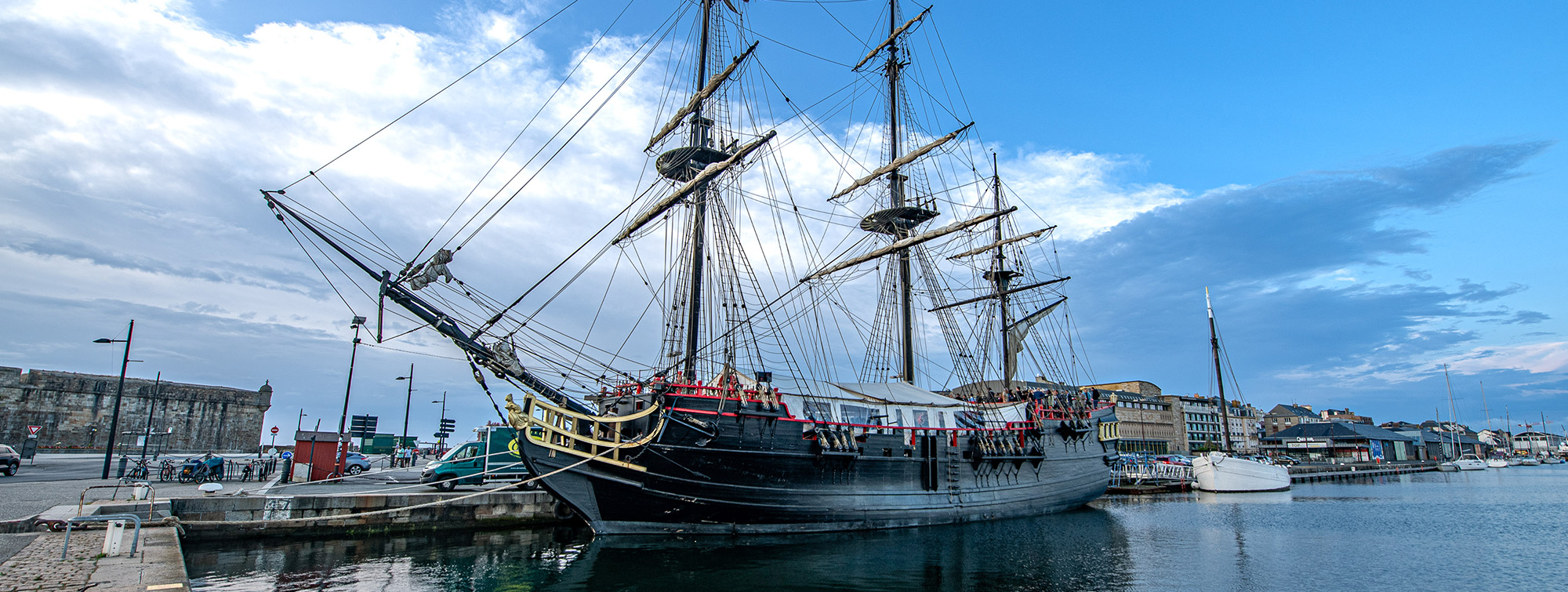 Boat in the port of Saint-Malo