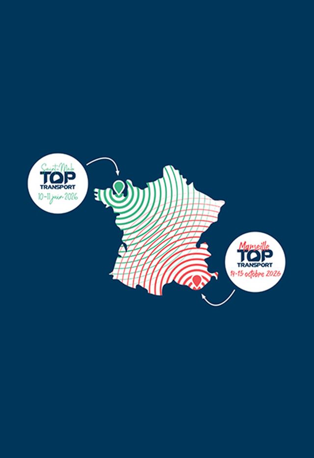 Carte de France avec logo Top Transport